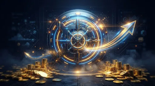 Deposit process concept illustration
